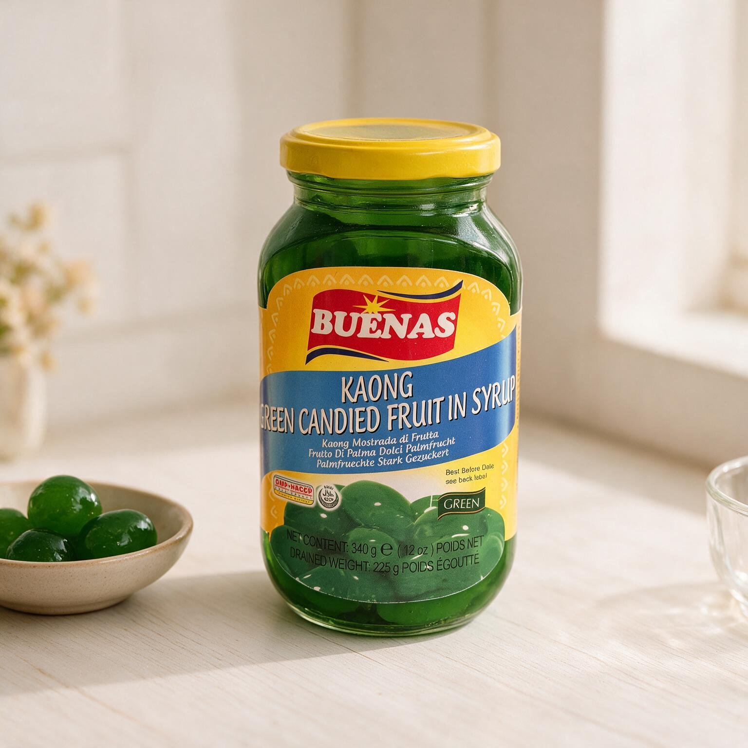 buenas kaong green candied fruit in syrup (2) buenas kaong green candied fruit in syrup (2)