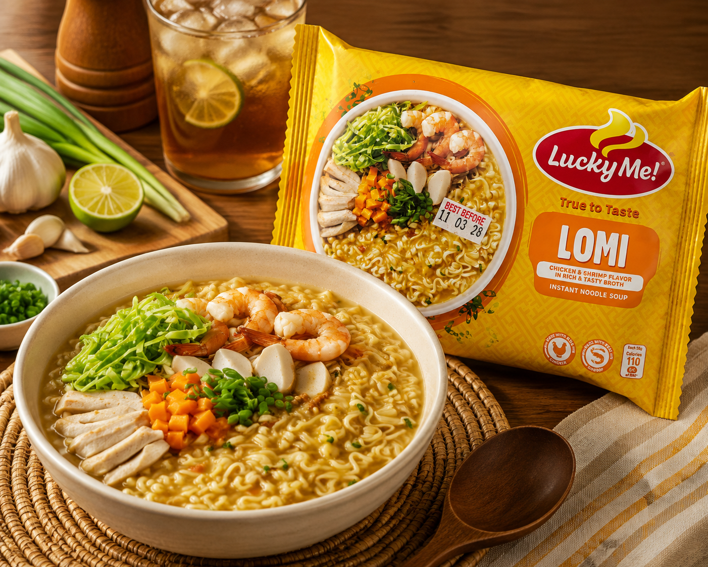 lucky me! lomi chicken & seafood flavor instant noodle soup (2) lucky me! lomi chicken & seafood flavor instant noodle soup (2)