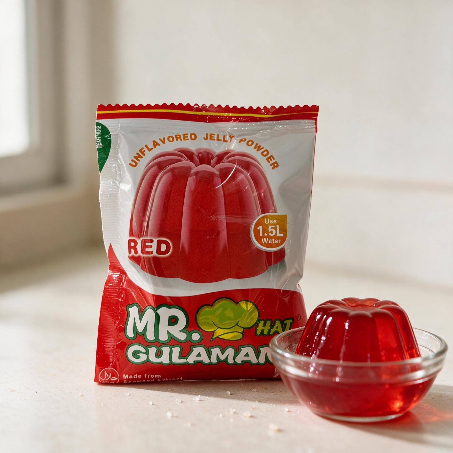 mr. hat gulaman unflavored red jelly powder (2) mr. hat gulaman unflavored red jelly powder (2)