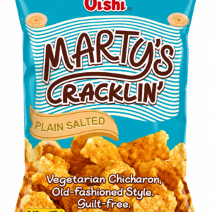 oishi marty s cracklin vegetarian chicharon plain salted