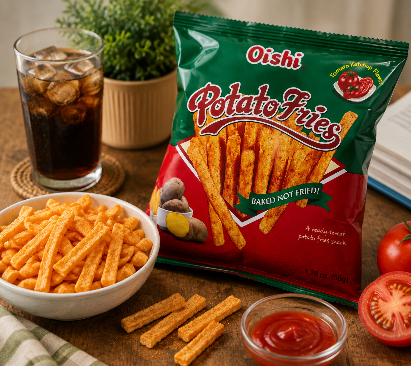 oishi potato fries tomato ketchup flavor (2) oishi potato fries tomato ketchup flavor (2)