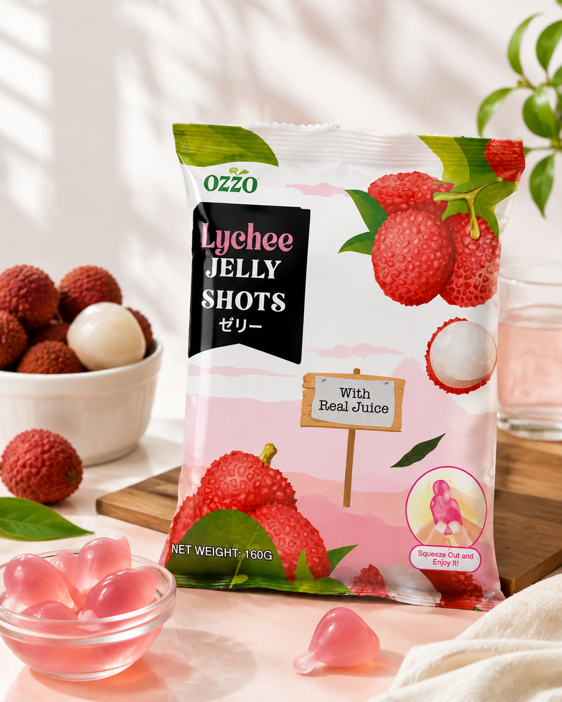 ozzo lychee jelly shots with real juice (2) ozzo lychee jelly shots with real juice (2)