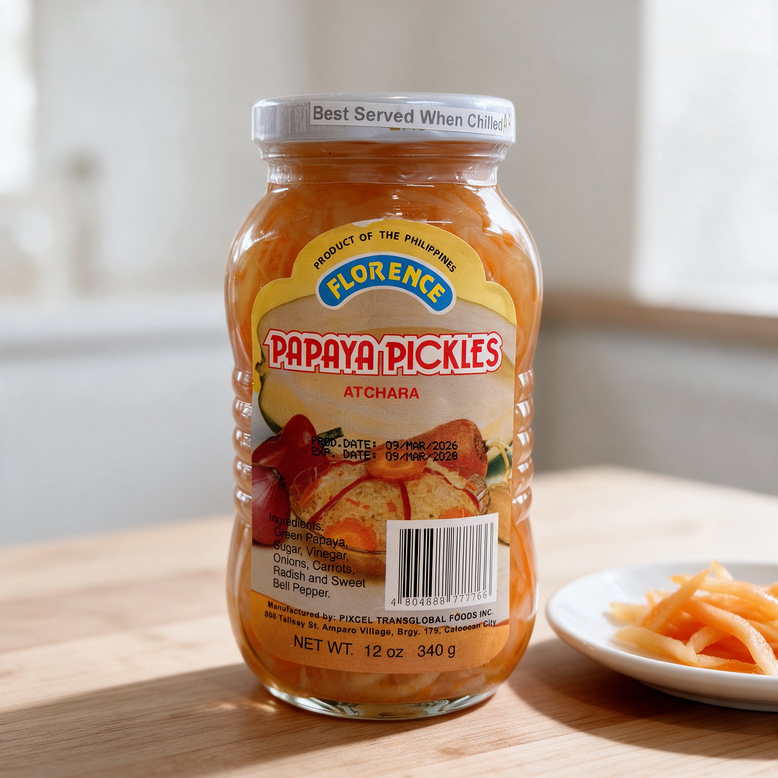 florence atchara papaya pickles 12oz (2) florence atchara papaya pickles 12oz (2)
