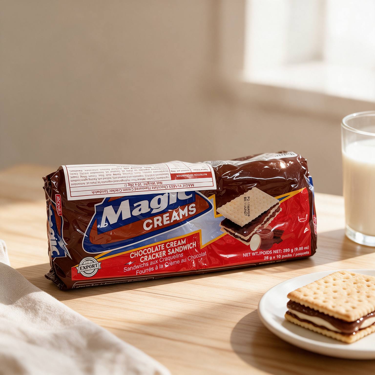 magic creams chocolate cracker sandwich 10 pack (3) magic creams chocolate cracker sandwich 10 pack (3)