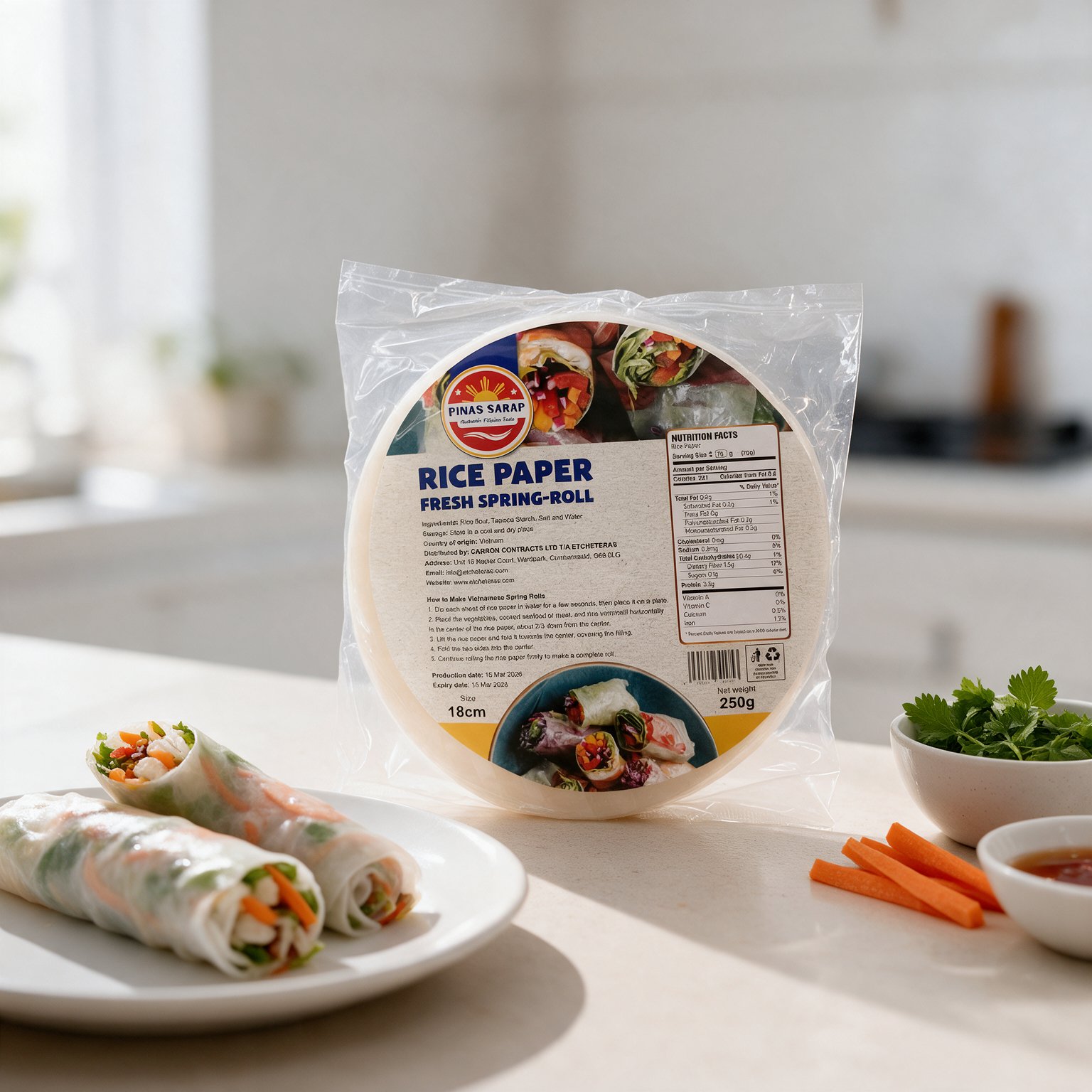 pinas sarap rice paper fresh spring roll wrappers (2) pinas sarap rice paper fresh spring roll wrappers (2)